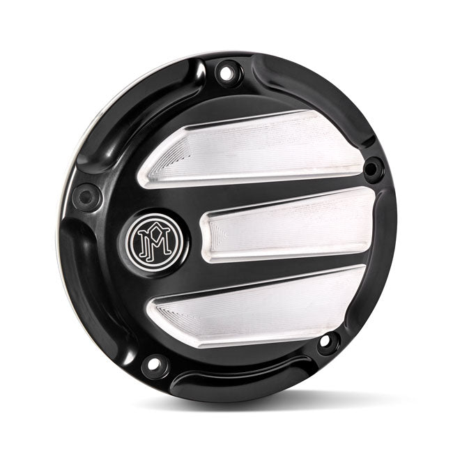 Scallop Derby Cover Black Contrast Cut For 19-22 Softail