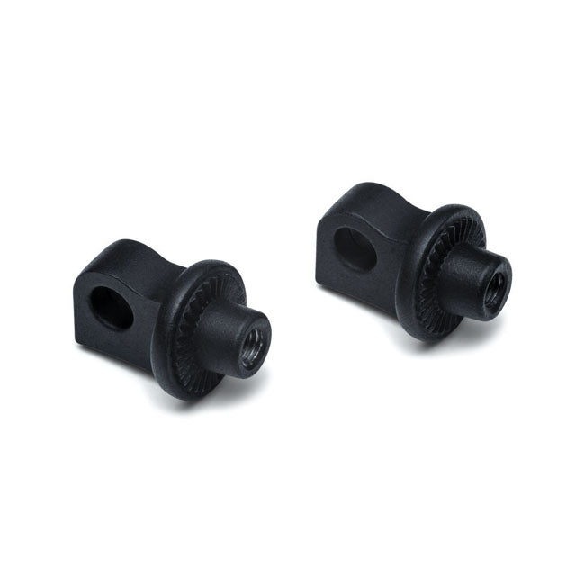 Splined Male Mount Peg Adapters Adjustable Stop Black