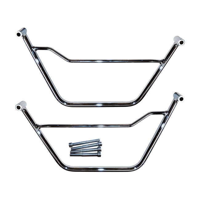 Saddlebag Holder Chrome For Kawasaki: 95-06 VN 800 Classic / Vulcan models