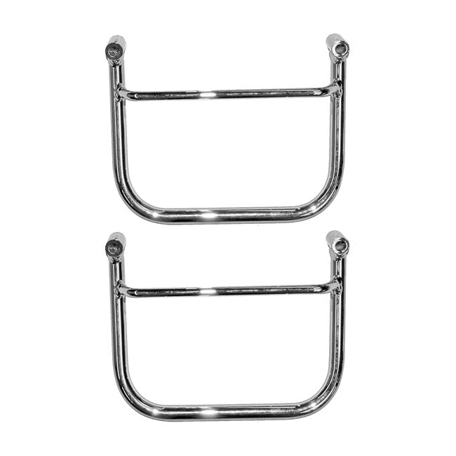 Saddlebag Holder Chrome For Yamaha: 97-up XVS650 Dragstar (V-Star) / 650 Custom models