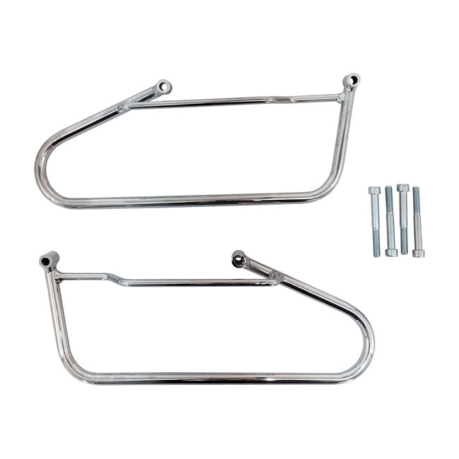 Saddlebag Holder Chrome For Suzuki: 05-up VL800 / Intruder C800 / Boulevard C50 / 01-04 VL800 Intruder Volusia