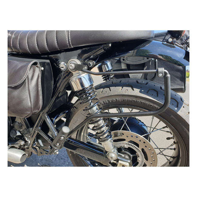 Saddlebag Holder Black For Triumph: 16-20 Bonneville