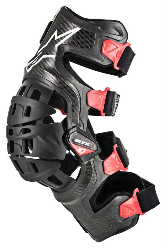 Bionic-10 Carbon Left Knee Brace Black / Red