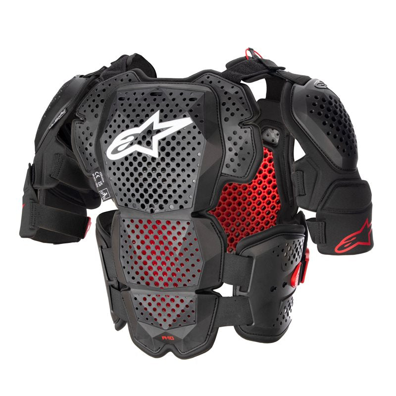 A-10 V2 Full Chest Protector Anthracite / Black / Red