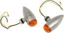 Bullet LED Marker Light Smooth Amber Lens Chrome