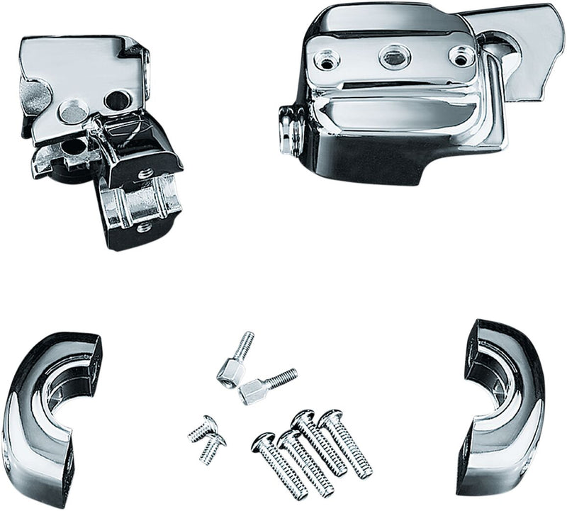 Handlebar Control Single Disc Cover Kit Chrome