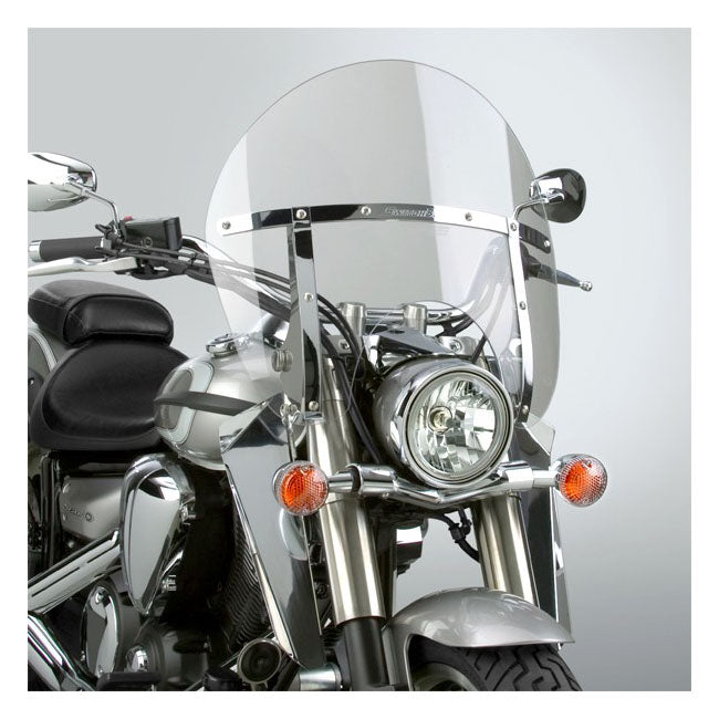 Switchblade Quick Release Windshield Chopped Clear For Honda: 10-14 VT1300CS Sabre. Indian: 15-22 Scout