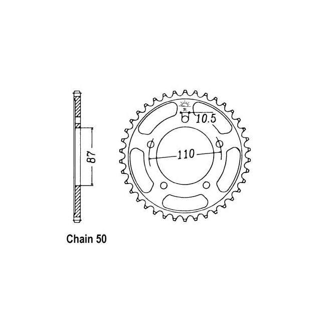 Rear Sprocket 829.48 For Suzuki: 97-04 VZ800 Marauder V T / M K4