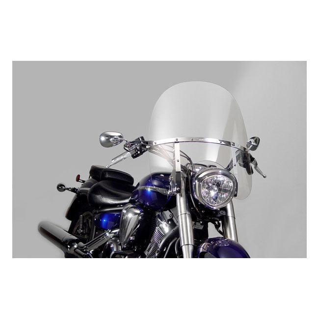 Switchblade Quick Release Windshield 2-Up Clear For Yamaha: 08-17 XV19C Raider / Raider S / SCL