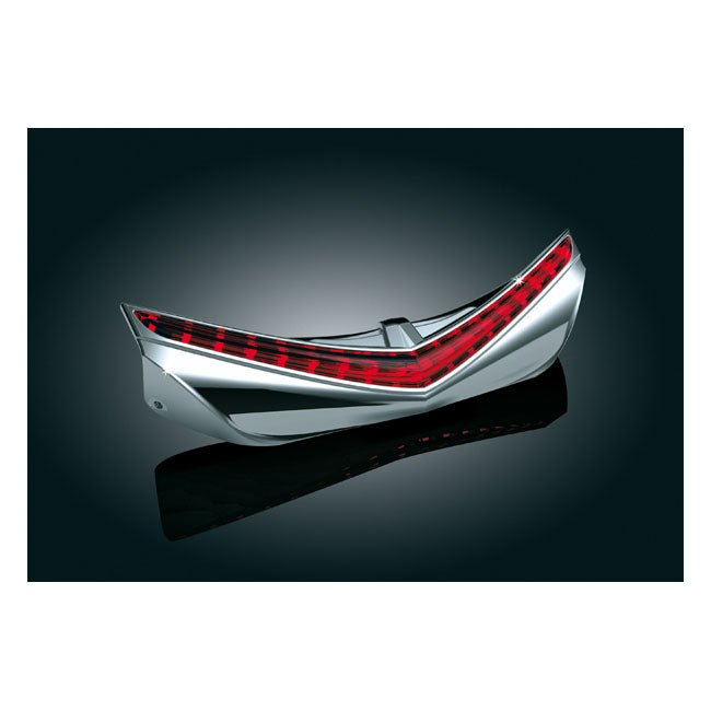 LED Rear Fender Tip Chrome Red Lens