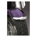 Cast Front Fender Tip Set Chrome For Kawasaki: 04-09 VN2000