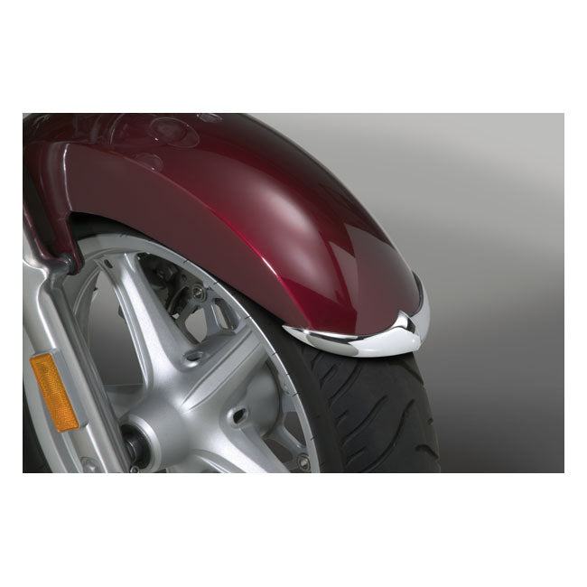 Cast Front Fender Tip Set Chrome For Honda: 10-16 VT1300CR Stateline