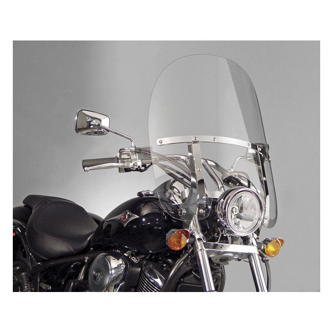 Switchblade Quick Release Windshield 2-Up Clear For Kawasaki: 07-22 VN900C Vulcan Custom
