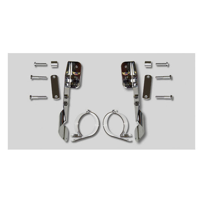 Heavy Duty Mount Kit Tapered Forks Chrome For Suzuki: 98-04 VL1500 Intruder LC