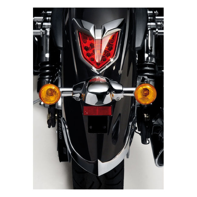 Cast Rear Fender Tip Chrome For Kawasaki: 09-15 VN1700 Vulcan Nomad