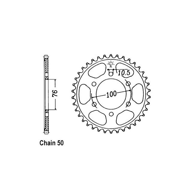 Rear Sprocket 816.52 For Suzuki: 90-96 GSX1100F-L J T 530