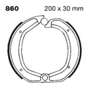 Plain Brake Shoes For Rear: BMW : 76-77 R100 Single Rotor