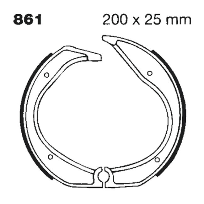 Plain Brake Shoes For Rear: BMW : 85-88 K75 C 1985-August 1988