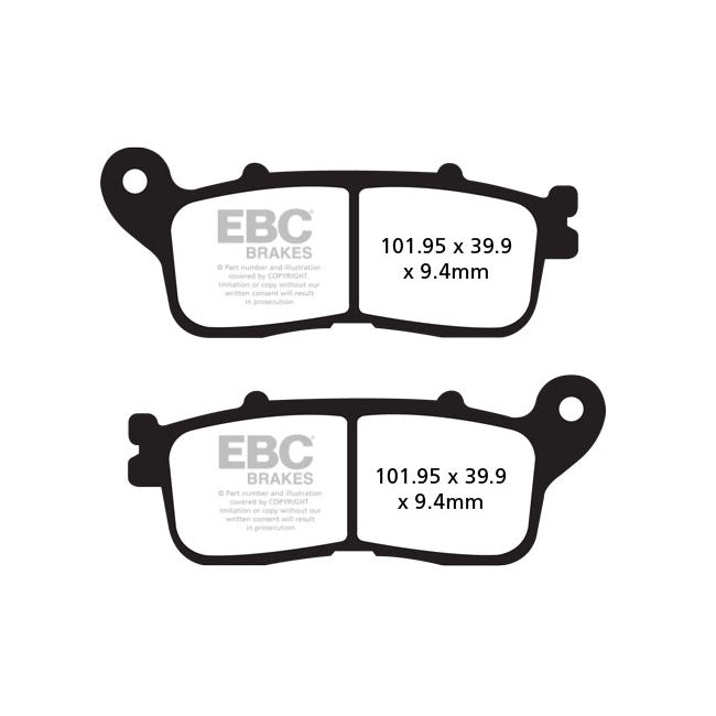 Double-H Sintered Brake Pads For Rear: Honda: 15-16 VFR 1200 Crosstourer Highlander