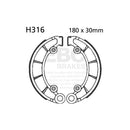 Plain Brake Shoes For Rear: Honda: 75-77 CB 500 F Four