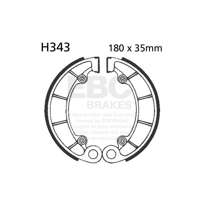 Plain Brake Shoes For Rear: Honda: 00-02 NV 400 NC40