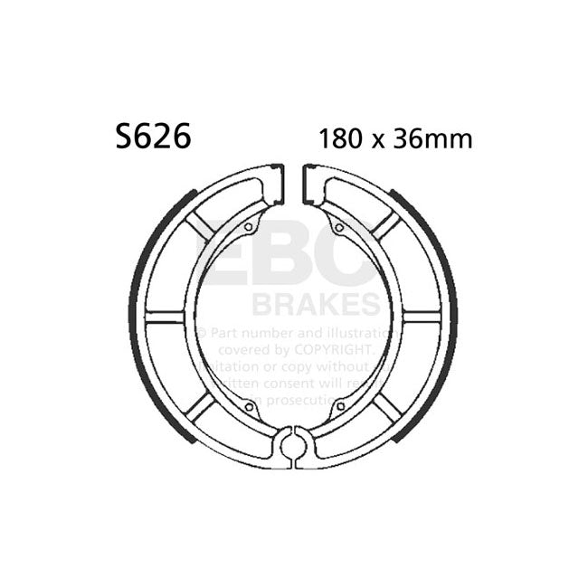 Plain Brake Shoes For Rear: Suzuki: 07-13 C 800 Intruder C