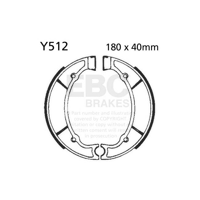 Plain Brake Shoes For Rear: Yamaha: 81,82-83 XJ 550 H/J/K Maxim