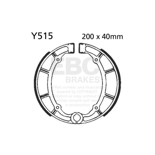 Plain Brake Shoes For Rear: Yamaha: 83 XJ 650 LK Seca