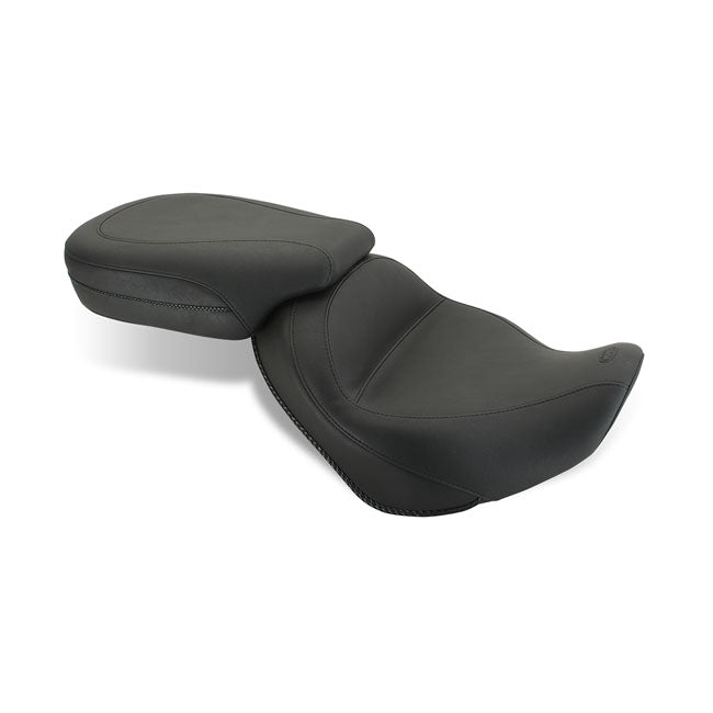 2 Pieces Vintage Touring Seat 14.5 & 11 Inch Plain Black For Triumph: 02-08 America