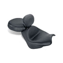 2 Pieces Vintage Touring Seat Plain Black For Honda: 02-08 VTX1800 Retro