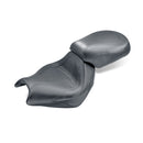 2 Pieces Vintage Sport Touring Seat 16.5 & 12.5 Inch Plain Black For Honda: 02-08 VTX1800C