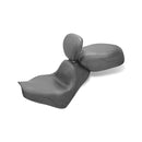 2 Pieces Vintage Sport Touring Seat Plain Black For Honda: 04-09 VTX1300C