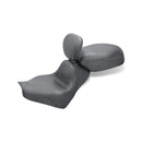 2 Pieces Vintage Sport Touring Seat Plain Black For Honda: 03-09 VTX1300 Retro