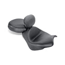 2 Pieces Wide Touring Vintage Seat Plain Black For Honda: 03-09 VTX1300 Retro