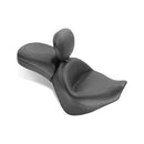 1-Piece 2-Up Wide Touring Vintage Seat Plain Black For Honda: 10-14 VT1300C Sabre