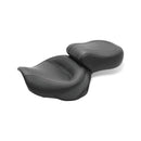 1-Piece 2-Up Wide Touring Vintage Seat 15" & 12" Plain Black For Honda: 00-08 VT1100 Sabre