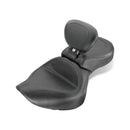 1-Piece 2-Up Wide Touring Vintage Seat Black For Honda: 01-08 VT750DC Spirit