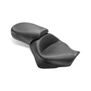 2 Pieces Wide Touring Vintage Seat 17 & 12.5 Inch Plain Black For Honda: 05-20 VT750 Aero