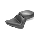 1-Piece 2-Up Wide Touring Vintage Seat Plain Black For 99-08 Honda VTX600 Shadow