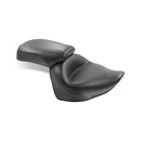 2 Pieces Wide Touring Vintage Seat 16.5 & 11 Inch Plain Black For Yamaha: 08-17 Raider