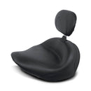 Wide Touring Vintage Solo Seat Plain Black For 06-10, 12-15 Yamaha Roadliner