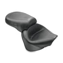 2 Pieces Wide Touring Vintage Seat 17 & 12 Inch Plain Black For Yamaha: 00-11 V-Star 1100 Classic