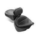 2 Pieces Wide Touring Vintage Seat Plain Black For Yamaha: 00-11 V-Star 1100 Classic