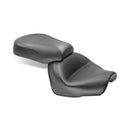 2 Pieces Wide Touring Vintage Seat 16 & 12 Inch Plain Black For Yamaha: 09-17 V-Star 950
