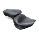 Wide Touring Vintage Seat Plain Black For Yamaha: 98-16 V-Star 650 Custom, 98-10 V-Star 650 Classic, 02-10 V-Star 650 Silverado