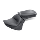 2 Pieces Wide Touring Vintage Seat Plain Black For Yamaha 98-16 V-Star 650 Custom