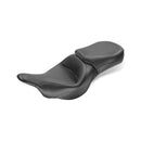 1 Piece 2-Up Wide Touring Vintage Seat Plain Black 16 Inch For Kawasaki: 09-20 Kawasaki Vulcan 1700 Voyager