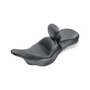 1 Piece 2-Up Wide Touring Vintage Seat Plain Black For Kawasaki: 09-20 Kawasaki Vulcan 1700 Voyager