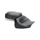 2 Pieces Wide Touring Vintage Seat 16 & 13 Inch Plain Black For Kawasaki: 03-08 Vulcan 1600 Classic