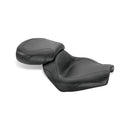 2 Pieces Sport Touring Vintage Seat 15.5 & 11 Inch Plain Black For Kawasaki: 04-08 Vulcan 1500 Mean Streak